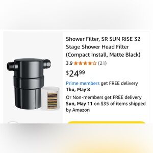 Matte Black Shower Filter